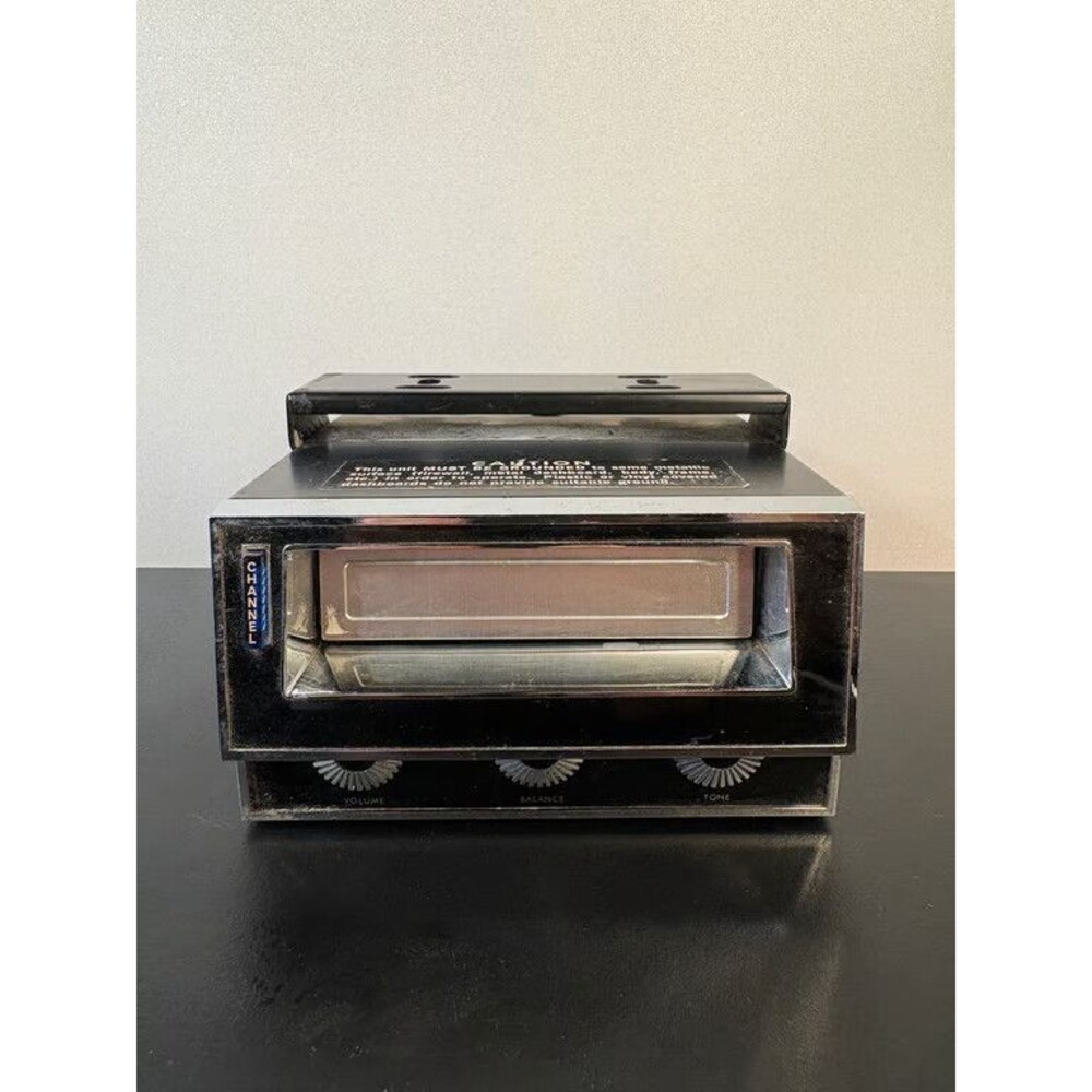 Vintage Under Dash Car Stereo Chrome Face Volume Balance Tone Auto Radio